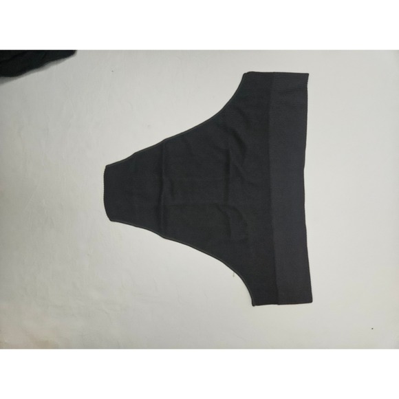 SKIMS Other - SKIMS Cotton Rib Thong Soot Dark Grey High Waisted Ribbed Underwear Size 4X/5X